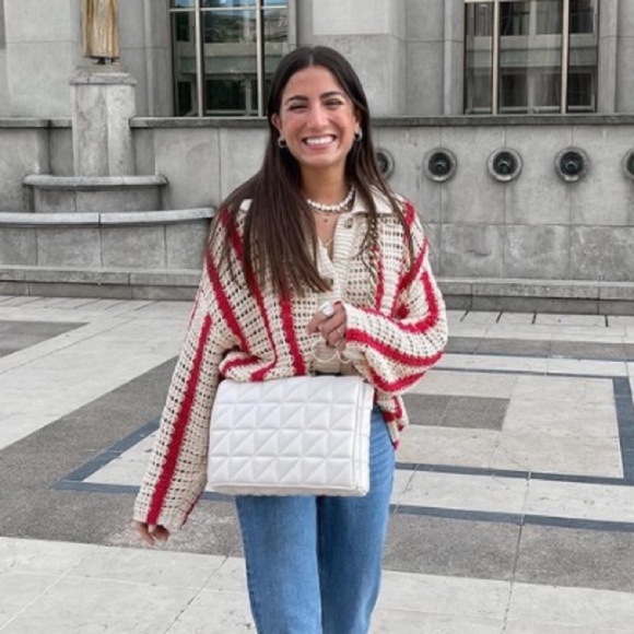 NWT Zara 2-Piece Openwork Knit Jacket & Shorts Set - Picture 3 of 12